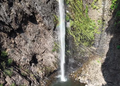 Aerial View of Kudlu Teertha Waterfall in Western Ghats Karnataka India