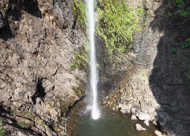 Aerial View of Kudlu Teertha Waterfall in Western Ghats Karnataka India