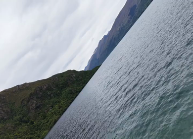 Aerial View of Lake Wakatipu from Kingston South Island New Zealand
