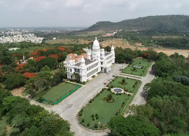 Aerial View of Lalitha Mahal Palace in Mysuru, Karnataka, India