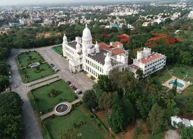 Aerial View of Lalitha Mahal Palace in Mysuru, Karnataka, India