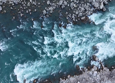 Aerial View of Lohit River Flowing Through Mountains in Kaho Arunachal Pradesh India