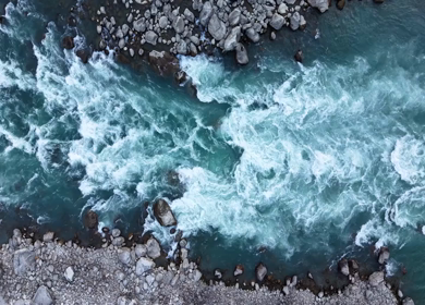 Aerial View of Lohit River Flowing Through Mountains in Kaho Arunachal Pradesh India