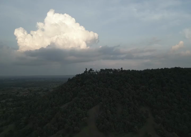 Aerial View of Lush Green Hills Forests and Water Bodies in Pratapgarh Rajasthan India
