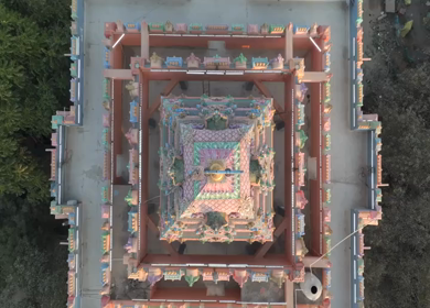 Aerial View of Maha Kumbh Mela 2025 and Pilgrim Gathering, Prayagraj, India
