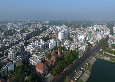 Aerial View of Maharaja Sayajirao University College Vadodara, Gujarat
