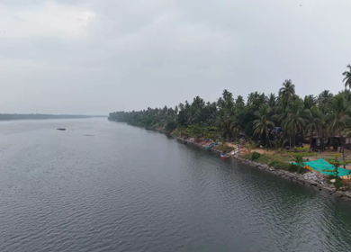Aerial View of Malpe Beach Coastline and Breakwaters in Udupi Karnataka India