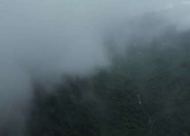 Aerial View of Malshej Ghat Road and Waterfalls Maharashtra India