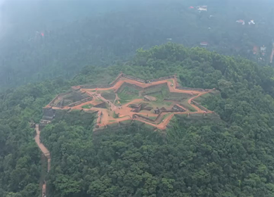 Aerial View of Manjarabad Fort in Sakleshpur Karnataka