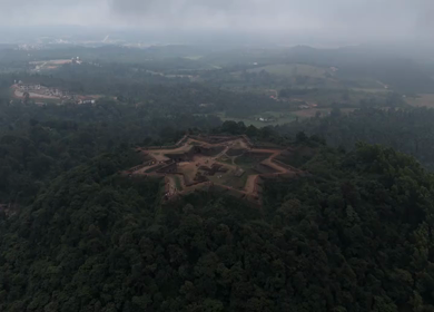 Aerial View of Manjarabad Fort in Sakleshpur Karnataka