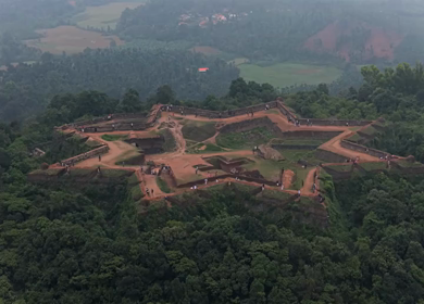 Aerial View of Manjarabad Fort in Sakleshpur Karnataka