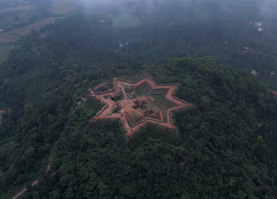 Aerial View of Manjarabad Fort in Sakleshpur Karnataka