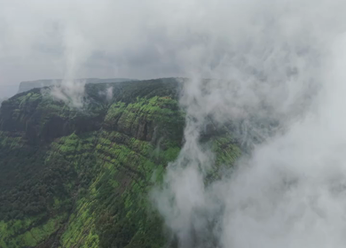 Aerial View of Matheran Misty Hill Station, Maharashtra, India