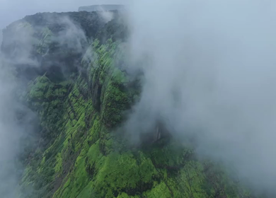 Aerial View of Matheran Misty Hill Station, Maharashtra, India