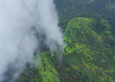 Aerial View of Matheran Misty Hill Station, Maharashtra, India