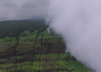 Aerial View of Matheran Misty Hill Station, Maharashtra, India