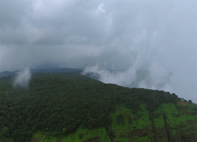 Aerial View of Matheran Misty Hill Station, Maharashtra, India