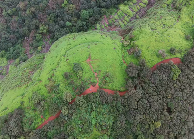 Aerial View of Matheran Misty Hill Station, Maharashtra, India