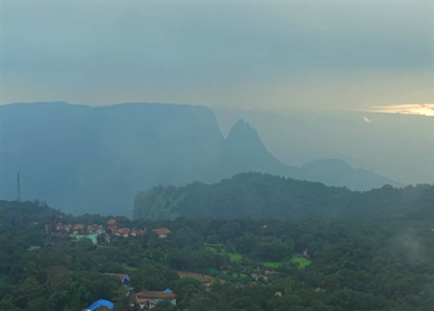 Aerial View of Matheran Misty Hill Station, Maharashtra, India