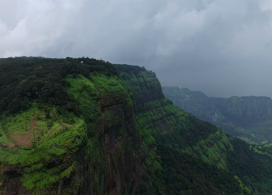 Aerial View of Matheran Misty Hill Station, Maharashtra, India