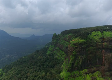 Aerial View of Matheran Misty Hill Station, Maharashtra, India