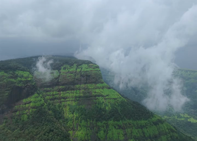 Aerial View of Matheran Misty Hill Station, Maharashtra, India