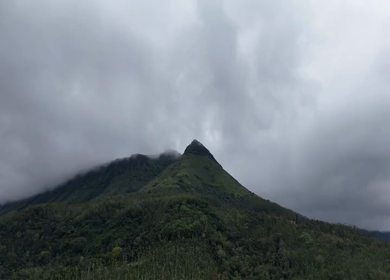 Aerial View of Misty Mountain Landscape in Chikkamagaluru Karnataka India