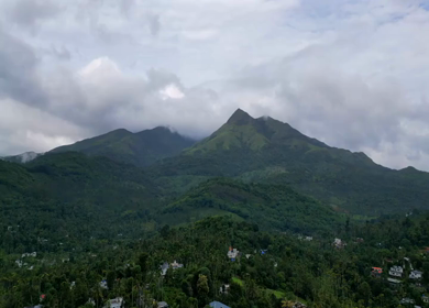 Aerial View of Misty Mountains in Wayanad Kerala India