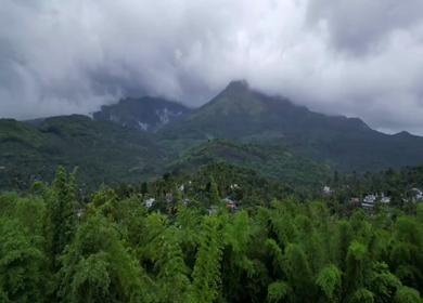 Aerial View of Misty Mountains in Wayanad Kerala India
