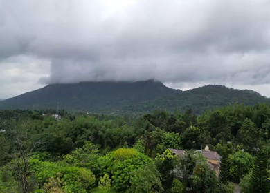 Aerial View of Misty Mountains in Wayanad Kerala India