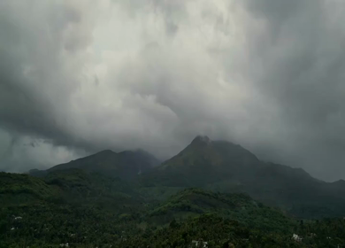 Aerial View of Misty Mountains in Wayanad Kerala India