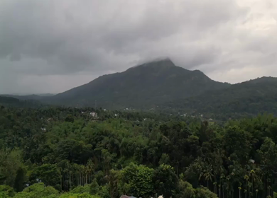 Aerial View of Misty Mountains in Wayanad Kerala India
