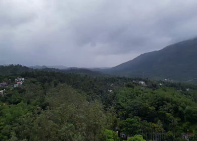 Aerial View of Misty Mountains in Wayanad Kerala India