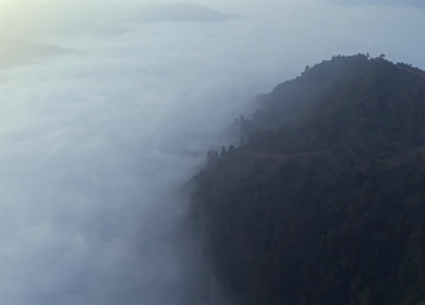 Aerial View of Mountain Valley Landscape in Meghalaya India
