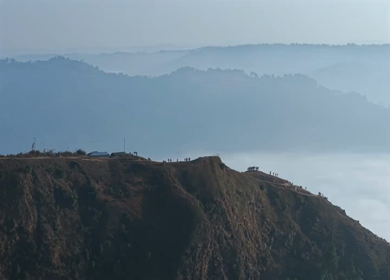 Aerial View of Mountain Valley Landscape in Meghalaya India