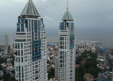 Aerial View of Mumbai Cityscape and Imperial Towers Maharashtra India