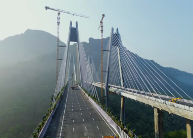 Aerial View of Mumbai Trans Harbour Link Missing Link Project in India