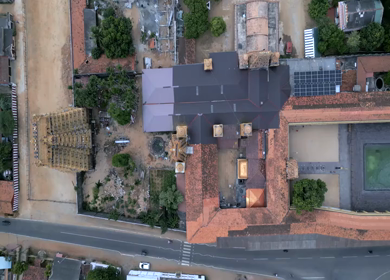 Aerial View of Nallur Kandaswamy Kovil Temple Jaffna Sri Lanka
