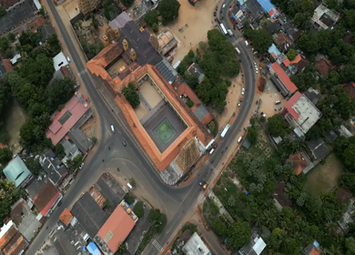 Aerial View of Nallur Kandaswamy Kovil Temple Jaffna Sri Lanka