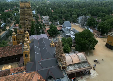 Aerial View of Nallur Kandaswamy Kovil Temple Jaffna Sri Lanka