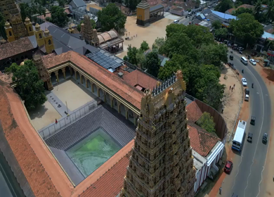 Aerial View of Nallur Kandaswamy Kovil Temple Jaffna Sri Lanka