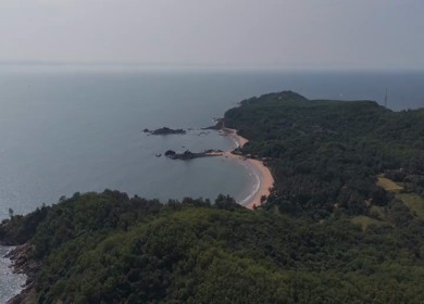 Aerial View of Om Beach Gokarna Karnataka India