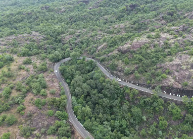 Aerial View of Pachmarhi Hills Madhya Pradesh India