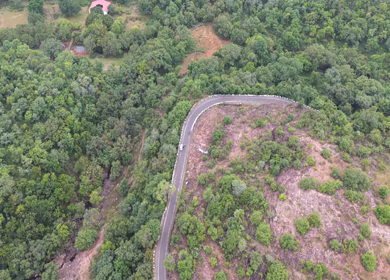 Aerial View of Pachmarhi Hills Madhya Pradesh India