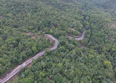 Aerial View of Pachmarhi Hills Madhya Pradesh India