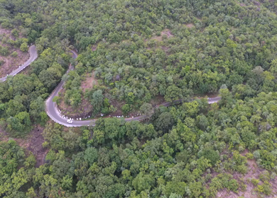 Aerial View of Pachmarhi Hills Madhya Pradesh India