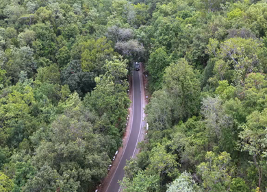 Aerial View of Pachmarhi Hills Madhya Pradesh India