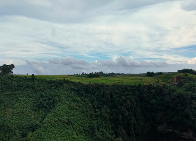 Aerial View of Phe Phe Falls Meghalaya
