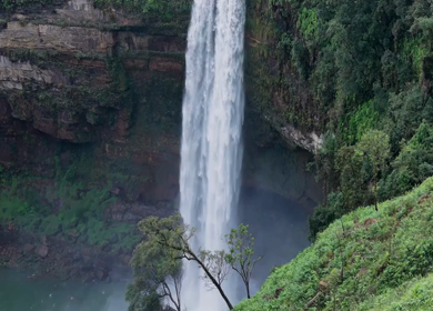 Aerial View of Phe Phe Falls Meghalaya