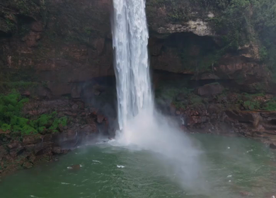 Aerial View of Phe Phe Falls Meghalaya